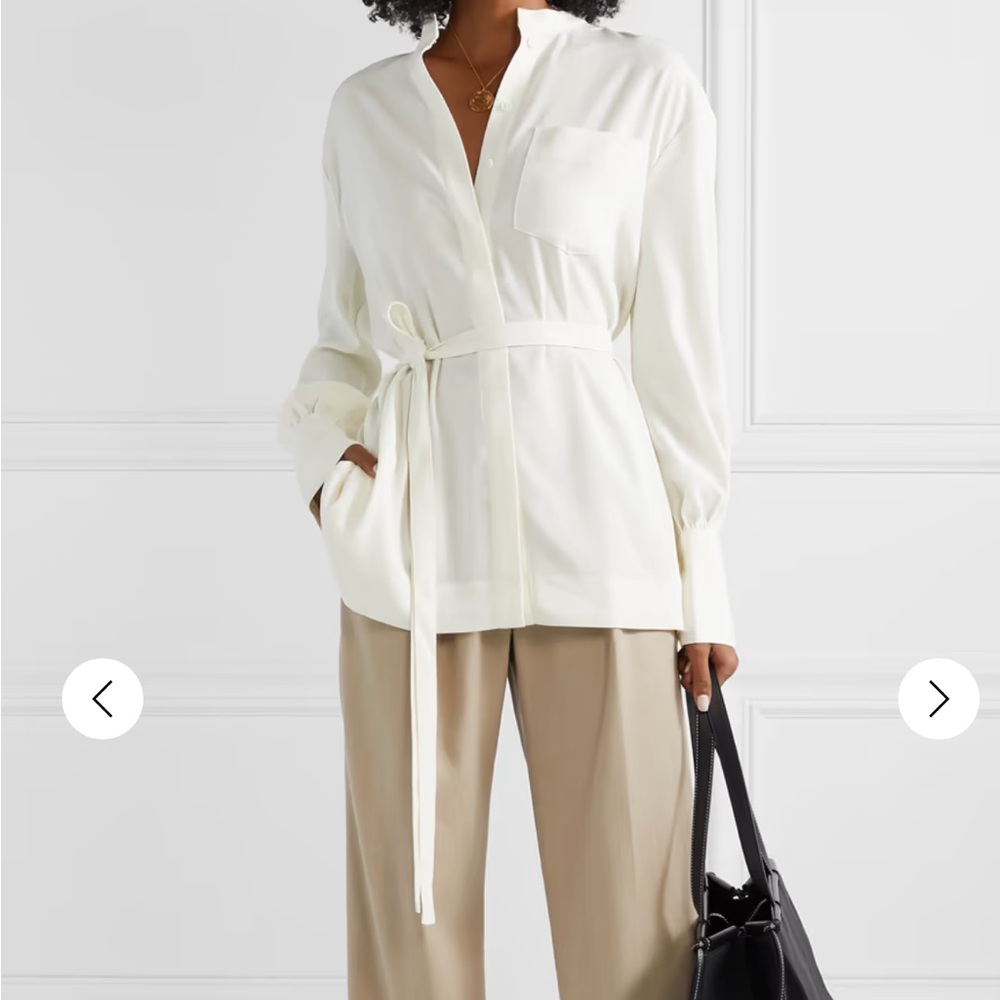 CO essentials ivory cuff shirt/dress